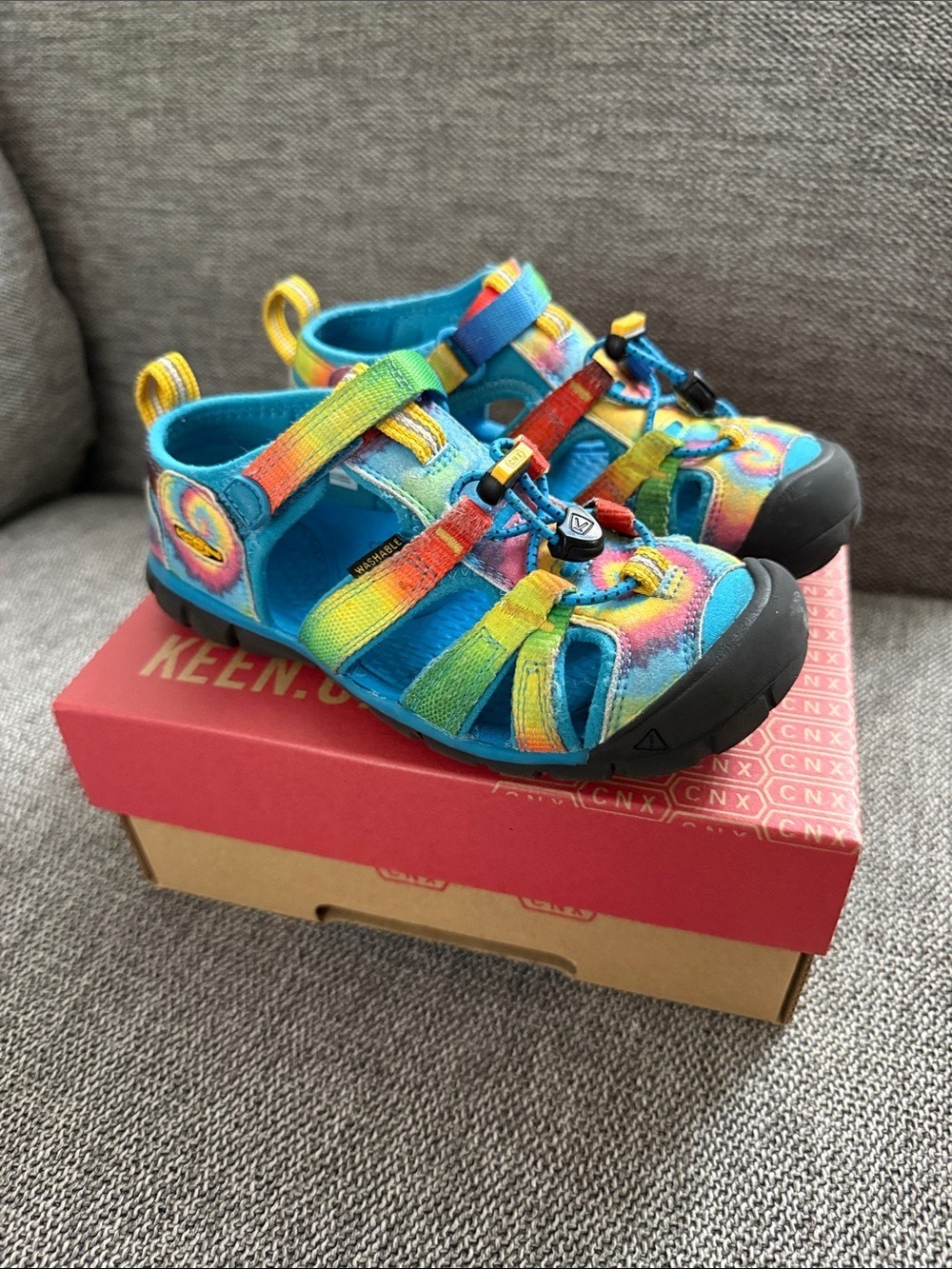 Keen Little Kids Seacamp II CNX  Tie-Dye Sandals 13C Used - Picture 6 of 17